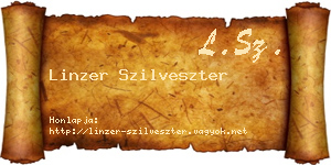 Linzer Szilveszter névjegykártya
